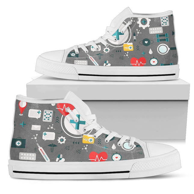 Nurse Gray Canvas Hi Top 8
