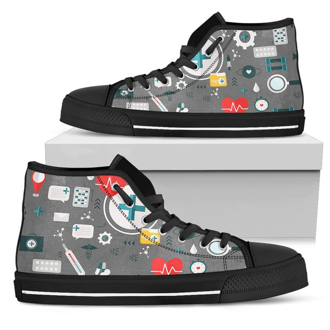 Nurse Gray Canvas Hi Top 8