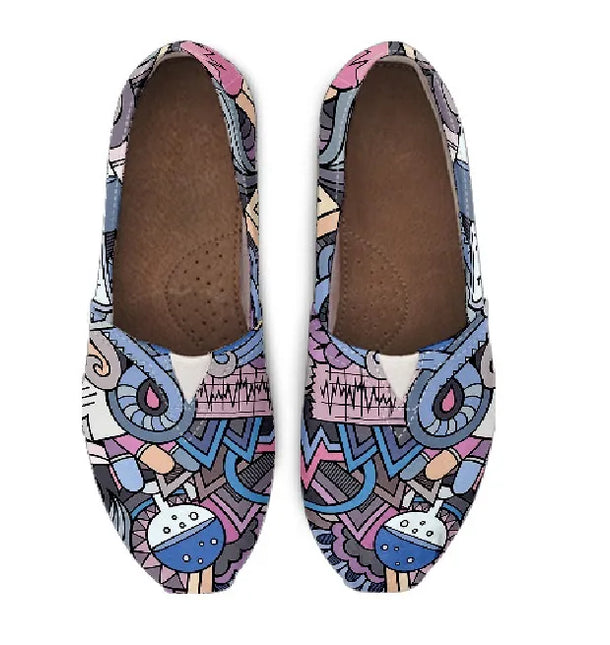 Mind Of A Nurse Canvas Nurse Flats